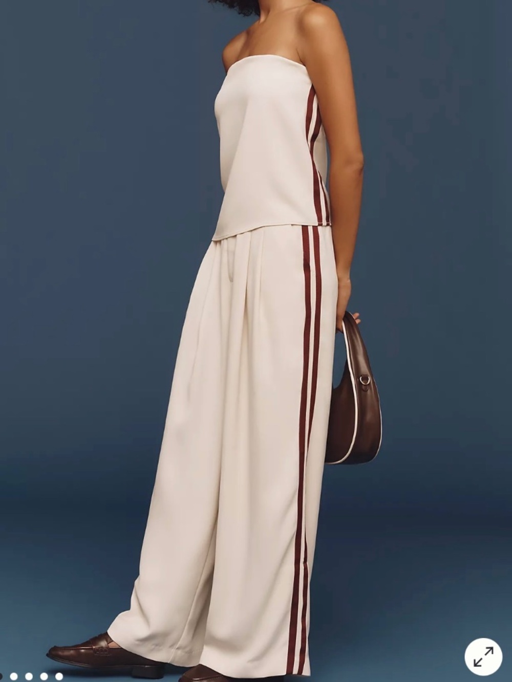 Anthropologie Maeve pleated stripe pants